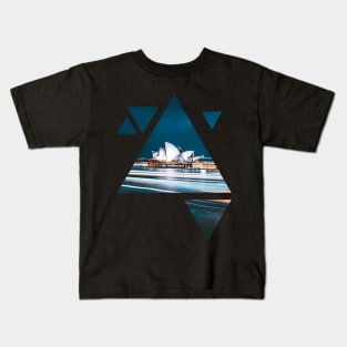 Sydney - geometric art black Kids T-Shirt